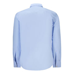 Camisa de algodão azul Hugo Boss