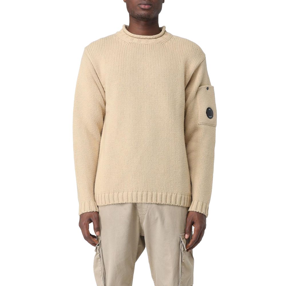 Suéter de lã bege da CP Company