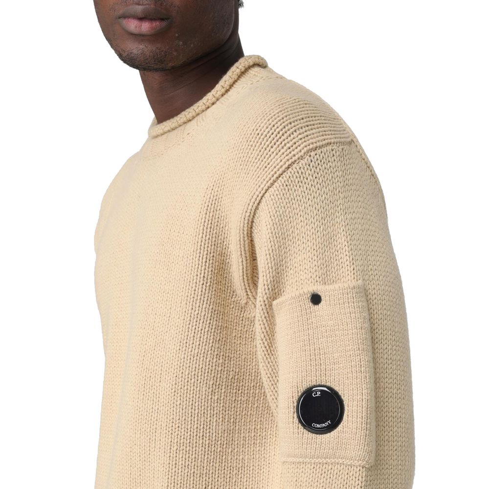 Suéter de lã bege da CP Company