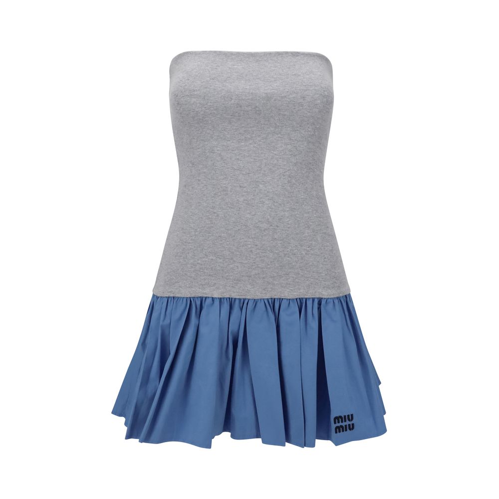 Vestido curto sem mangas Miu Miu