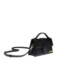 Bolsa de couro Jacquemus Le Grand Bambino - logotipo dourado
