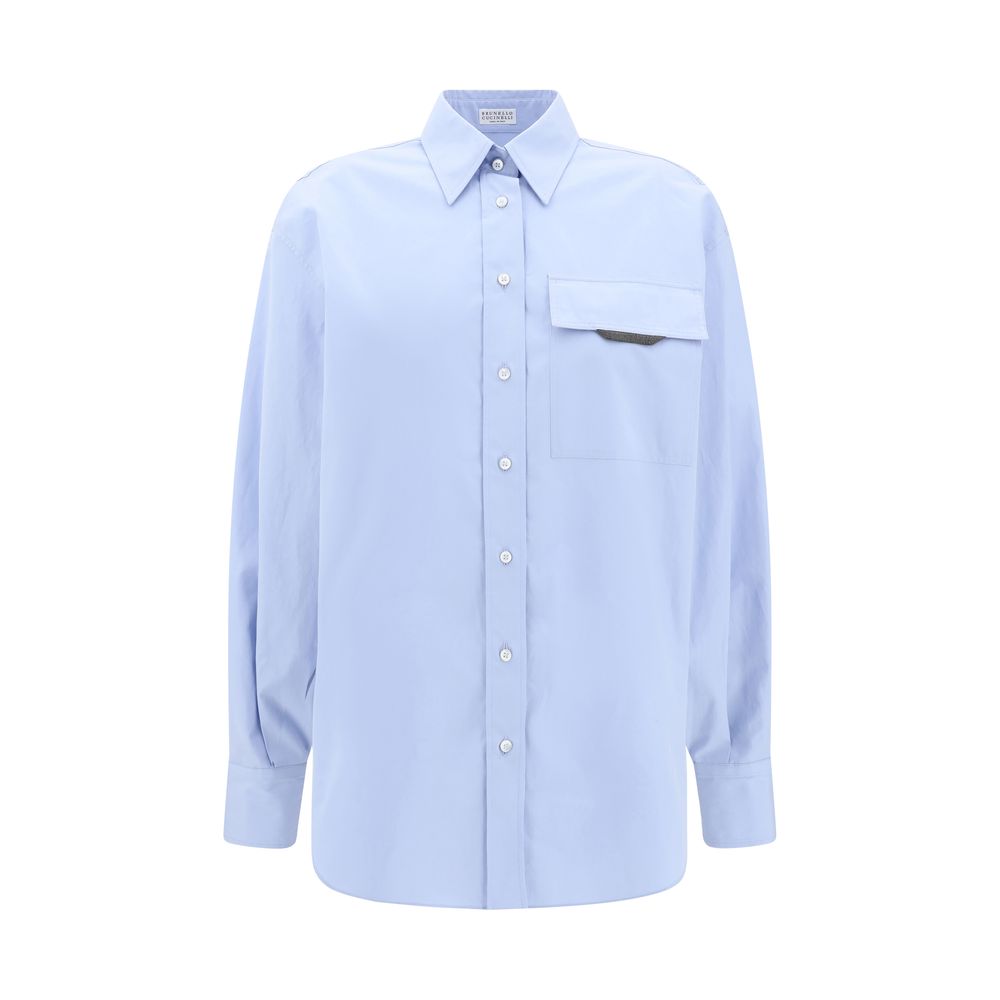 Camisa Brunello Cucinelli com detalhe de joia icônica