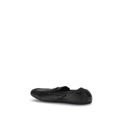 Mocassins Prada Shuffle de couro envelhecido