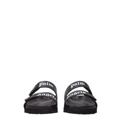 Palm Angels Black Leather Slipper