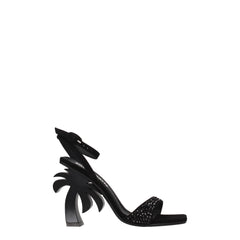 Palm Angels Black Leather Sandal