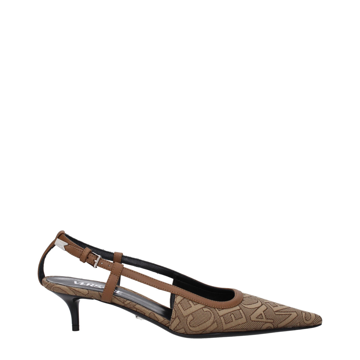 Versace Beige Fabric Sandal