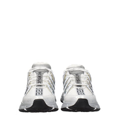 Versace White Fabric Sneakers