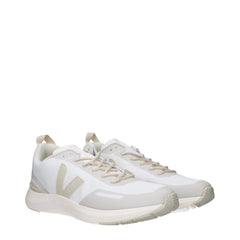 Veja White Fabric Sneakers