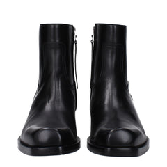 Versace Black Leather Ankle