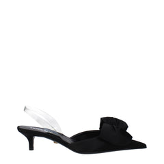 Versace Black Satin Sandal