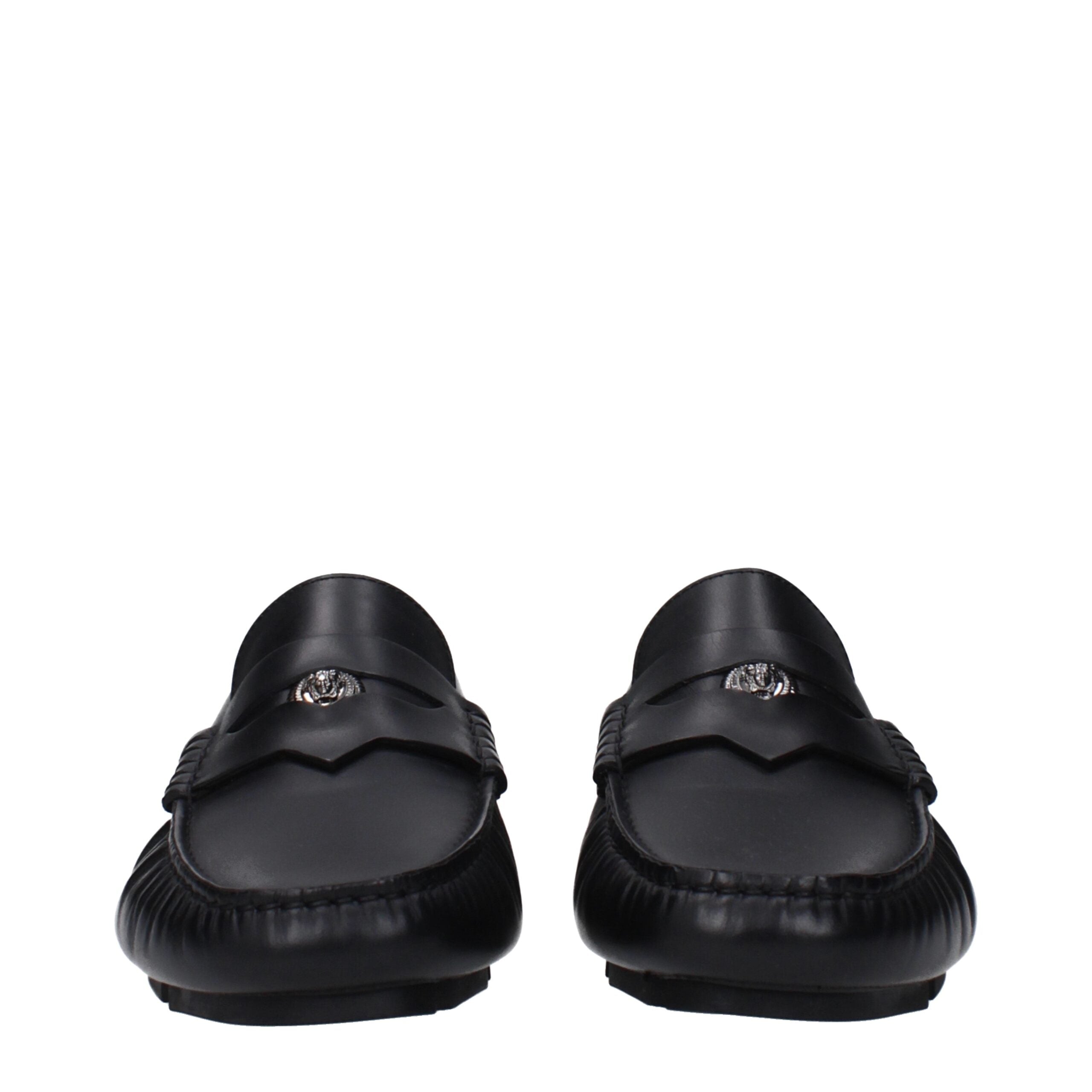 Versace Black Leather Loafer