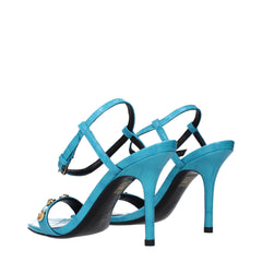Versace Blue Leather Sandal