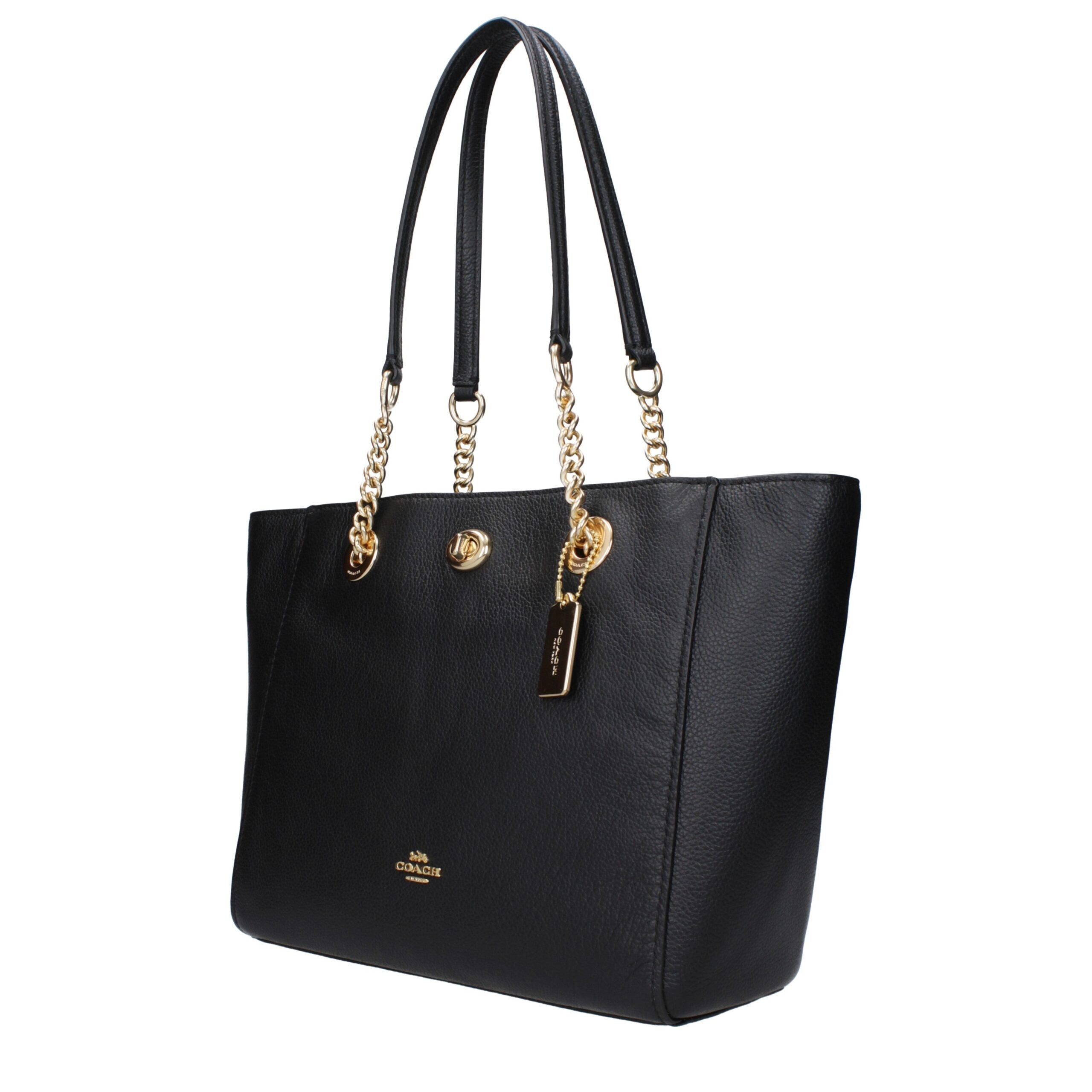 COACH Black Leather Shoulder Bag