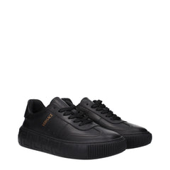 Versace Black Leather Sneakers