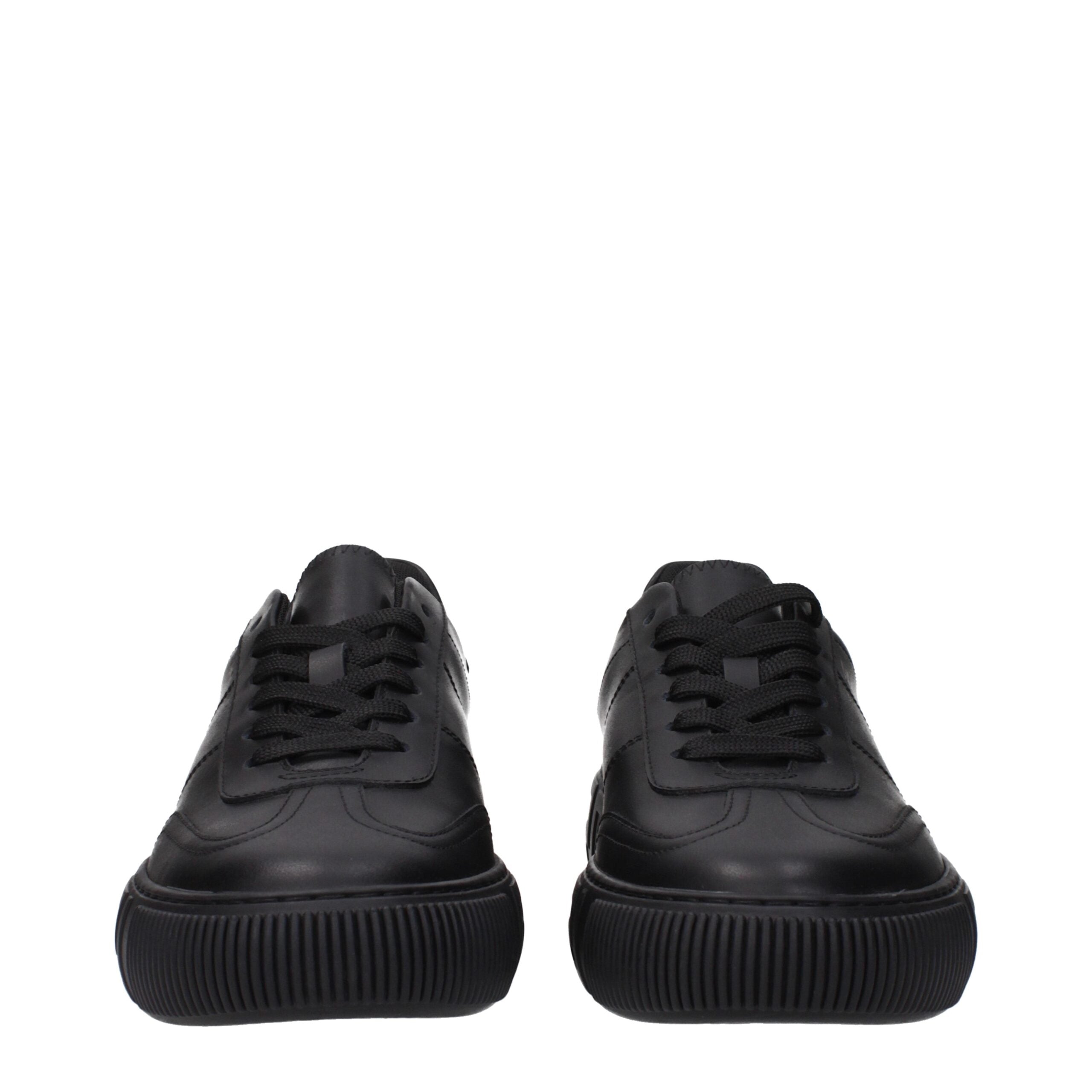 Versace Black Leather Sneakers