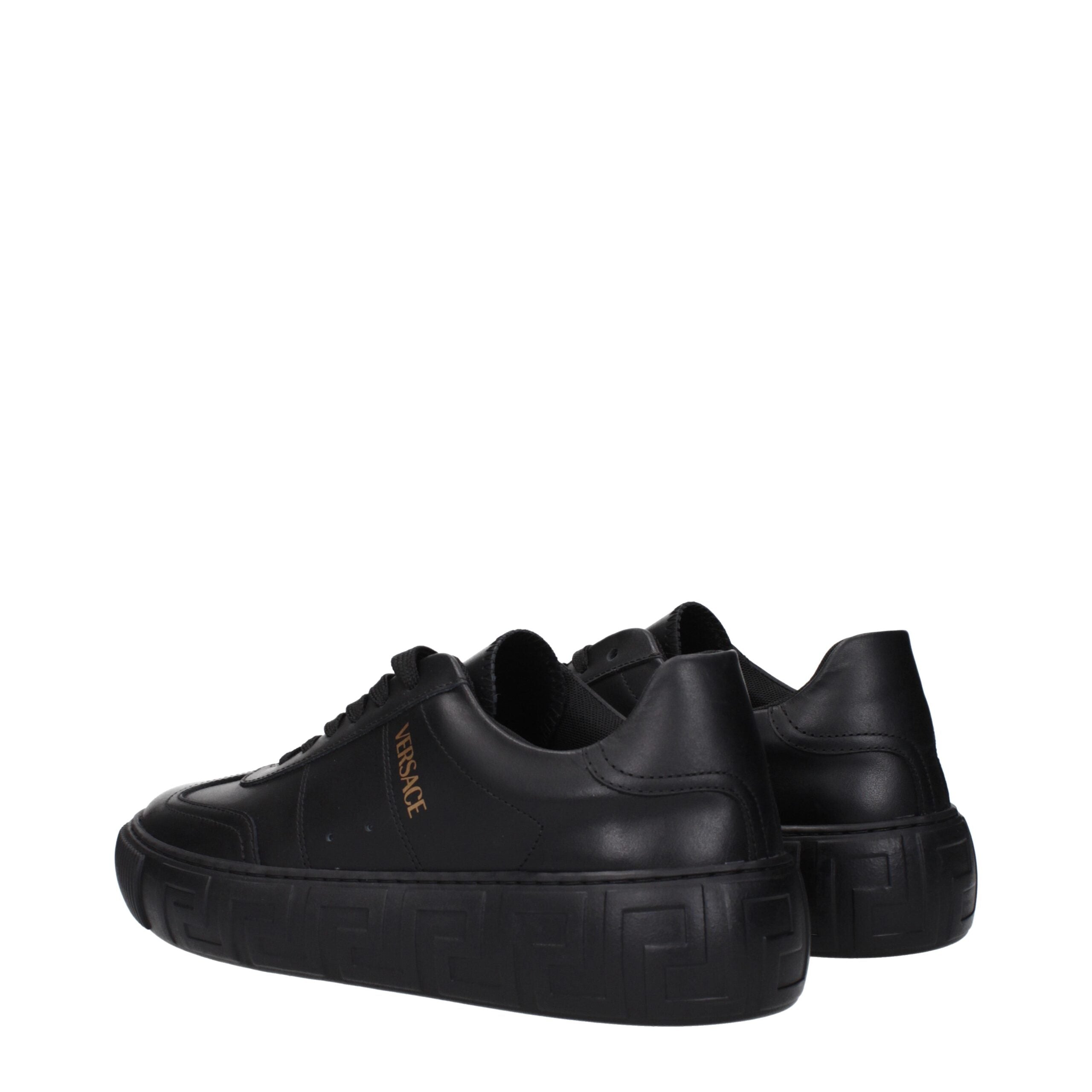 Versace Black Leather Sneakers