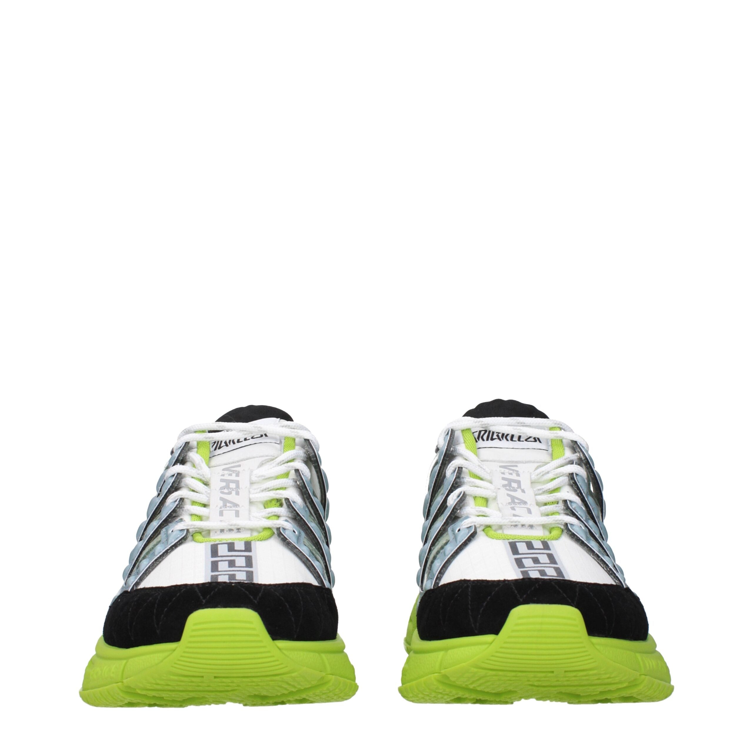 Versace White Fabric Sneakers