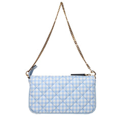 Versace Light Blue Fabric Handbag